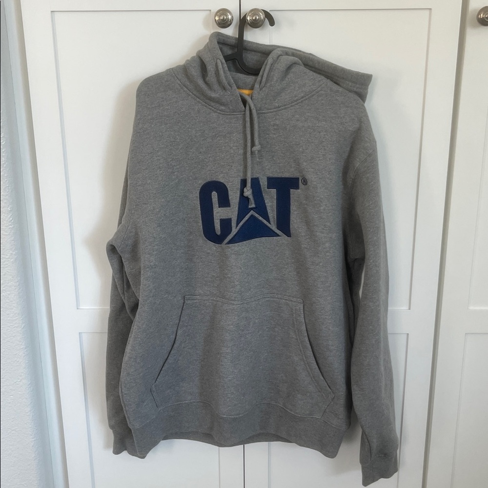 CAT Men’s Premium Heavyweight Fleece Pullover Embroidered Sweater Size M New - Picture 4 of 5